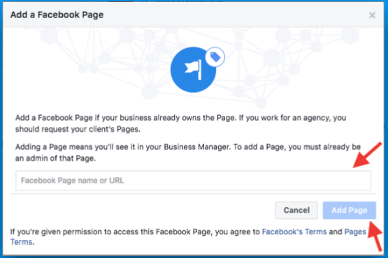Add a Facebook Business Page(s)